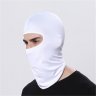 Outdoor Ski Motorcycle Cycling Balaclava Full Face Mask Neck Cover Ultra Thin（White)