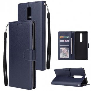 Abctay pro Wallet-type PU Leather Protective Phone Case with Buckle & 3 Card Position blue For OPPO F11