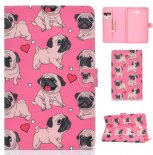 Wholesale PU Laptop Protective Case with Front Snap Color Painted Smart Stay Cover Caring dog For Samsung T580