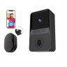 Wifi Video Doorbell Mini Wireless Intercom Two-way Audio Photo Recording Long Standby Doorbell Z20 Black