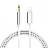 Wholesale for 7 8 Plus X XS XR MAX Car Speaker Connector Adapter Cord Silver Lighting to 3.5mm Male Jack Aux Audio Extension Cable