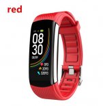 Wholesale Blood Pressure Sleep Exercise Watch Band red Smart Bluetooth Bracelet Temperature Measure ECG Heart Rate