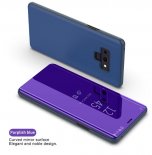 Wholesale Luxury Mirror View Flip Case Stand Shockproof Cover purple For Samsung Galaxy Note 9