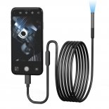 Endoscope Camera With Light, 200W Pixels HD Borescope With 6 LED Lights, 0.3IN Probe Structure, 9.8FT Semi-Rigid Snake Cabl, IP67 Waterproof Inspection Camera 1 meter