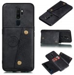 Wholesale Mobile Phone Shell Classic Textured Pattern Buckle Closure Design Anti-fall Smartphone Case black For OPPO A9 2020/Realme XT/Reno 2