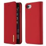 Wholesale Luxury Genuine Leather Magnetic Flip Cover Full Protective Case with Bracket Card Slot red DUX DUCIS For iPhone 6/6s