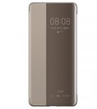 Wholesale Smart View Window Flip Case Genuine Leather Phone Cover Khaki For Huawei P40/P40pro