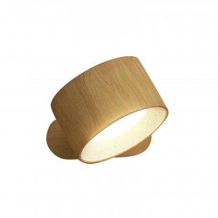 Wall Lights 360° Magnetic Ball Rotate LED Sconces USB Rechargeable Dimmable Touch Control Cordless Wall Mounted Reading Lamp For Bedside Home Wood grain shell