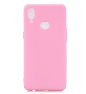 Wholesale Shockproof TPU Back Cover Soft Candy Color Frosted Surface Mobile Phone Case dark pink For Samsung A10S A20S