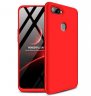 Abctay Ultra Slim PC Back Cover Non-slip Shockproof 360 Degree Full Protective Case red_Oppo A7 for Oppo A7