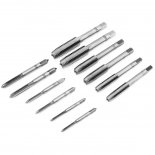 Wholesale 12Pcs Hand Screw Tap Thread Metric Plugs Taps Set M3 / M4 / M6 / M8 / M10 / M12 Thread Tool Metric Plug Tap Set Straight Flute Drill Set