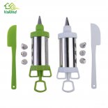 wholesale 4pcsNozzle Piping Syringe Cookie Icing Cake Decoration Tools Nozzle for Cake Fondant Cake Decorating Tools