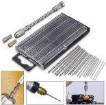 Wholesale Micro Mini Hand Drill with Chuck and 20pcs 0.3-1.6mm Straight Shank Twist Drill Bits Set