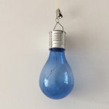 Led Solar Light Bulb Built-in 40mah Battery Outdoor Hanging Lanterns for Party Garden Home Patio Decor Blue