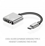 Wholesale for Samsung S8 Huawei mate 9 LG G5 G6 Xiaomi 6 Silver USB Type C Audio Adapter Type-C to 3.5mm Jack Earphone Audio Converter Cable