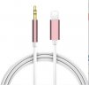 Wholesale for 7 8 Plus X XS XR MAX Car Speaker Connector Adapter Cord Rose gold Lighting to 3.5mm Male Jack Aux Audio Extension Cable