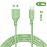 Wholesale for Samsung Huawei green_micro 1.2m Micro USB Type-C Android Fast Charging Magnet Liquid Charging Line