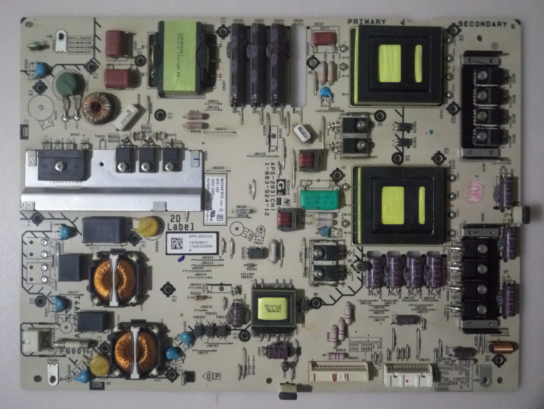 Sony 1-883-924-12 APS-293/W(CH) 147430111 1-474-301-11 Power Supply for KDL-40HX720 KDL-46HX720
